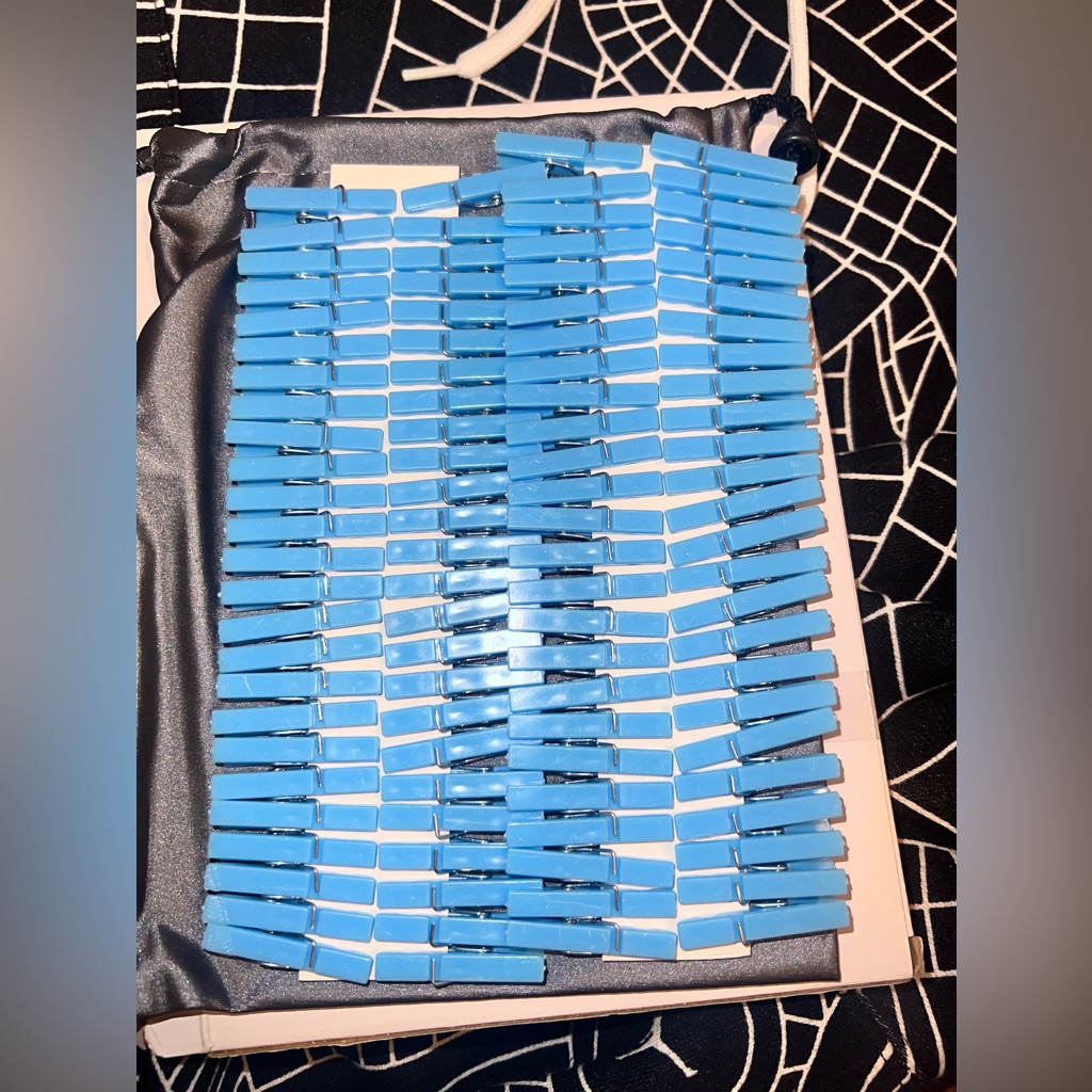 50pcs Colored Wooden Clothespins, Blue Clothes Pins For Clip Pictures Decorative